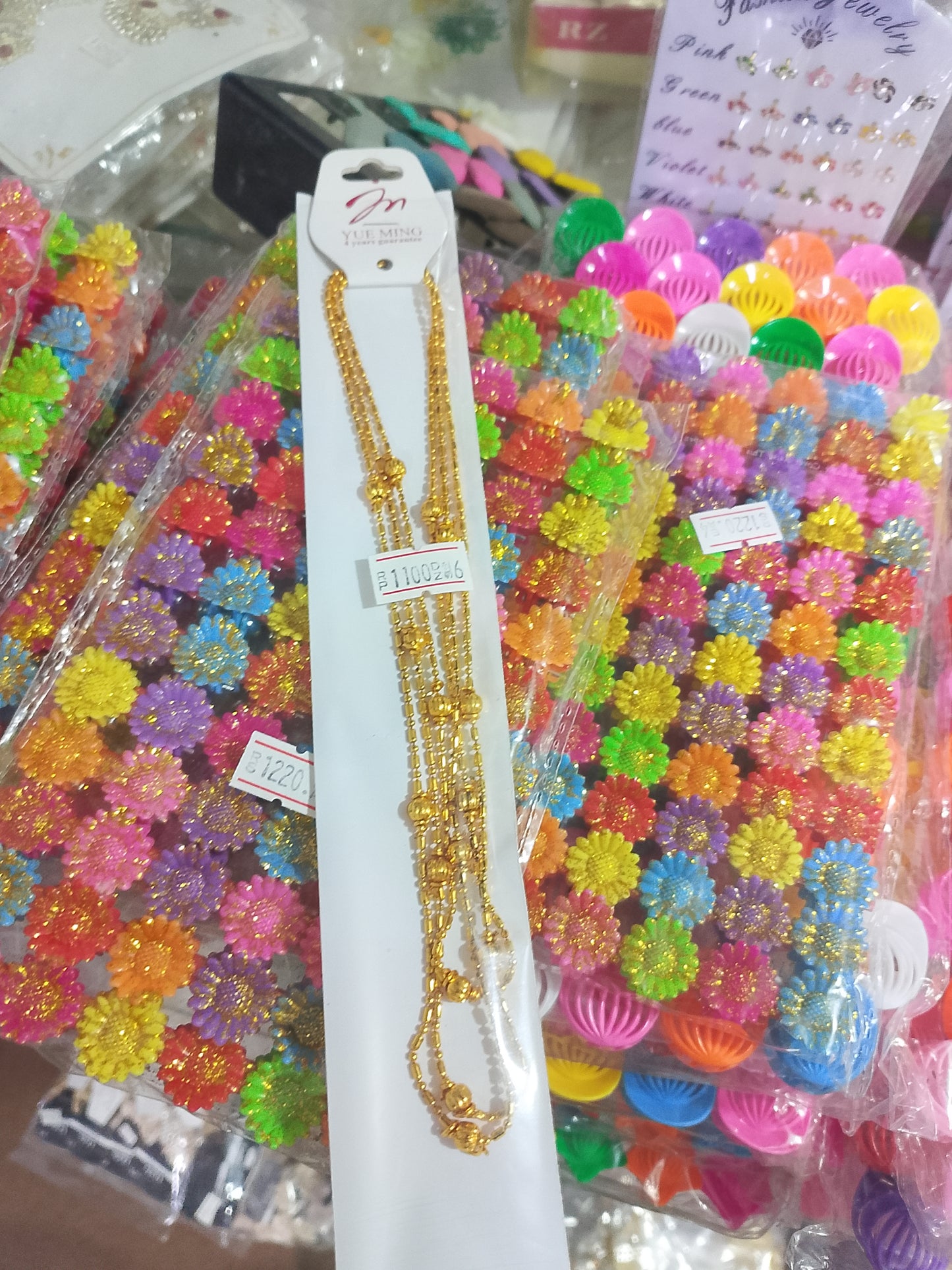 Beaded Chain Necklace | Triple Layer Elegant Lightweight Design