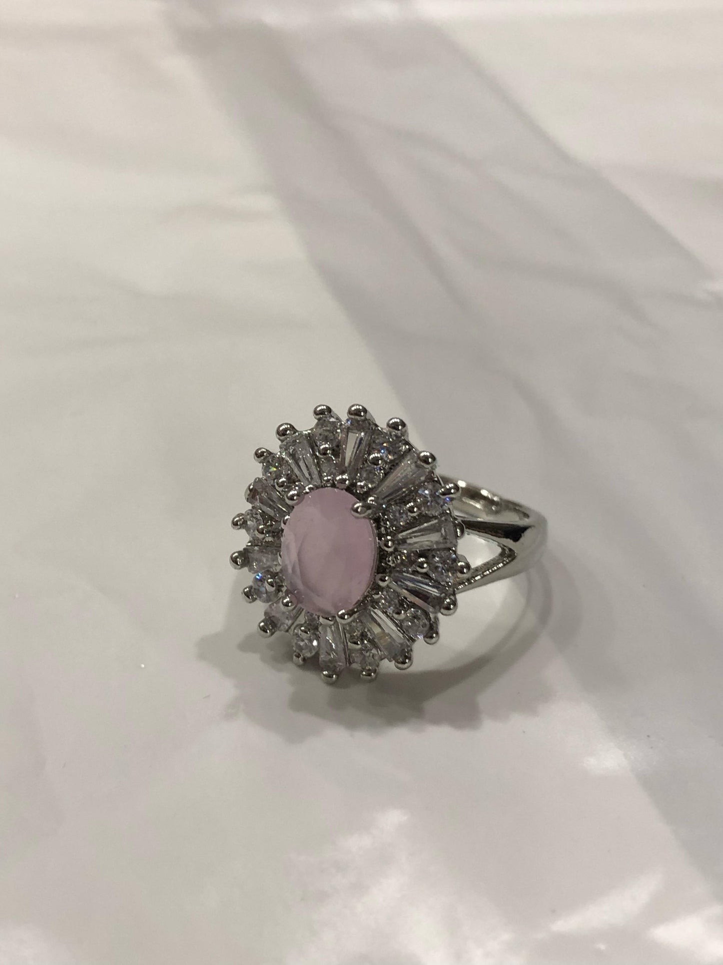 Royal Radiance Gemstone Rings Set – Premium Artificial Silver-Plated Ring for Women (Pack of 5 Colors)